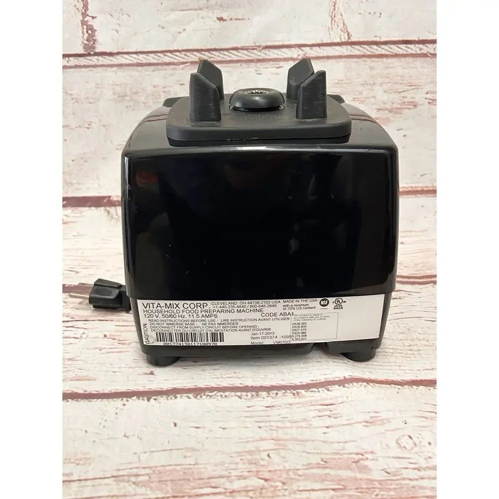 VITAMIX 5200 SERIES VM0101 Blender Motor Base Only Vita Prep Heavy Duty Black